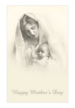 Happy-Mother-s-Day-Mother-and-Child-in-Veil-Posters